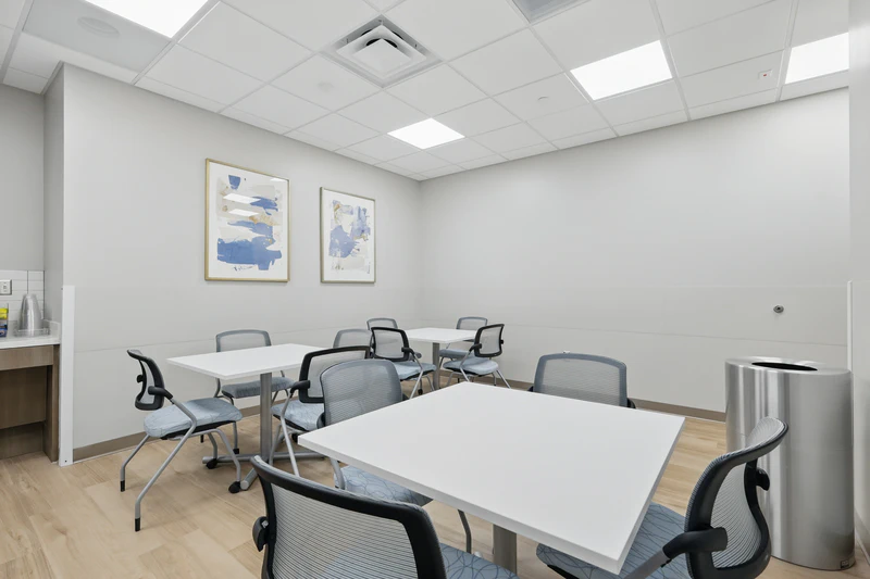basepoint breakthrough frisco adult mental health facility break room with trashcan