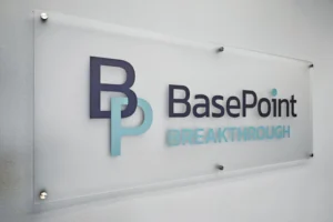 BasePoint BreakThrough logo displayed inside the Forney location