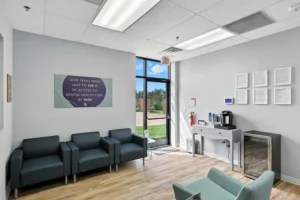 waiting area inside our adult mental health facility in Texas