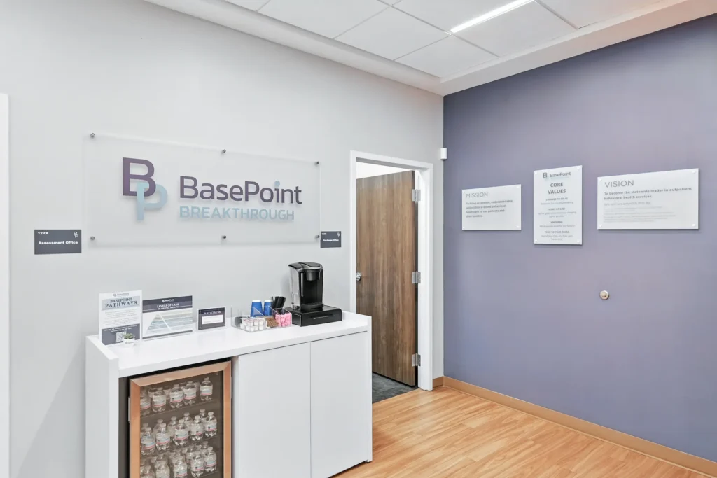 Reception area at BasePoint BreakThrough Arlington