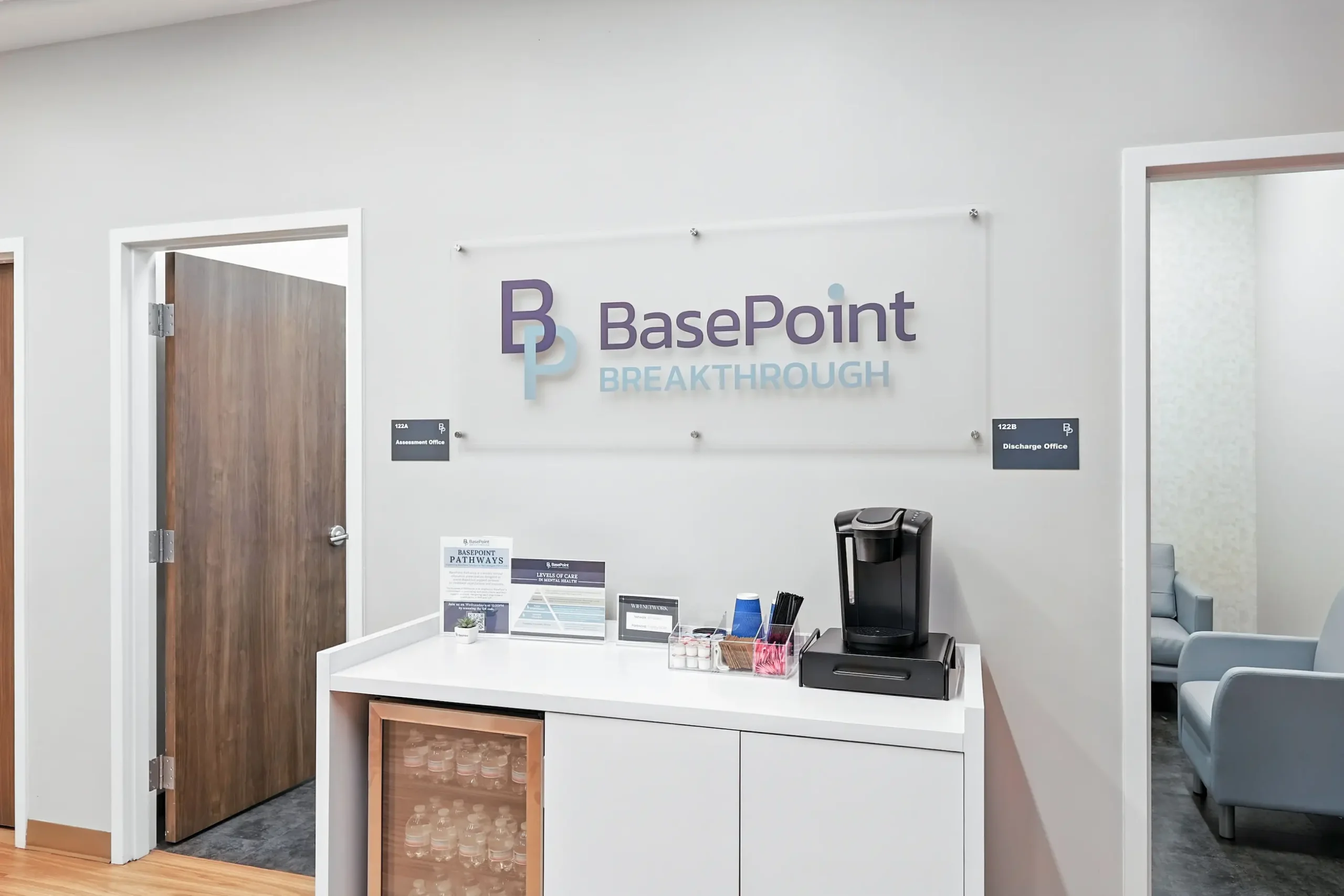 lobby with coffee station