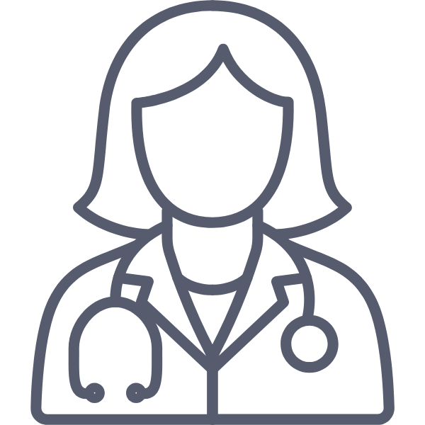 Female doctor with stethoscope illustration